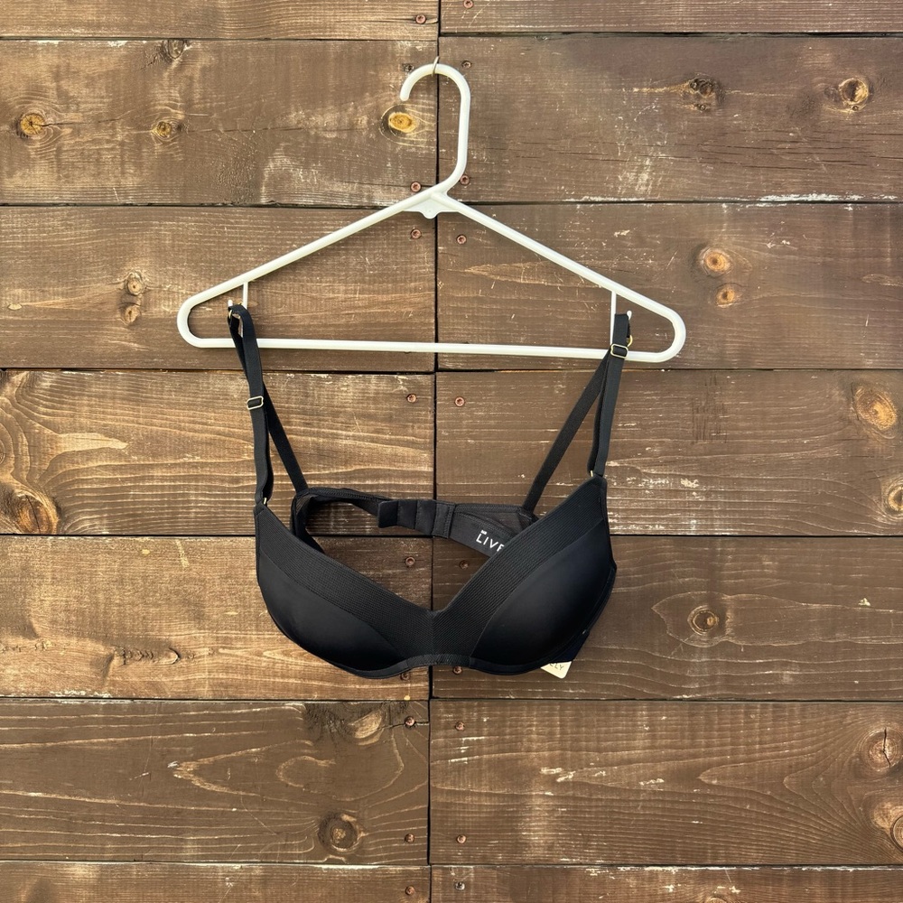 Lively Black The No-Wire Print Push-up Bra Style 45620 NWT